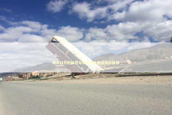 月入过万的知识分享者不会告诉你的秘密